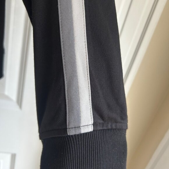 Vintage Structure Track Jacket XL Black Y2K 90's Striped Punk Streetwear Casual - Picture 6 of 13